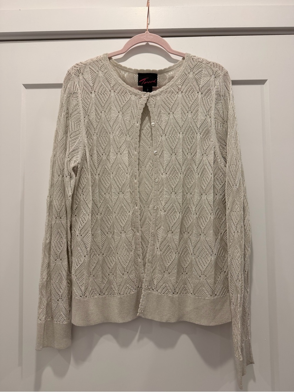 Torrid Geometric Open Knit Sweater Size 2X
